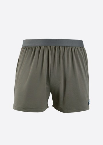 男款_吸濕排汗機能系列．不開襟寬鬆腰帶四角內褲(破浪灰-太平洋織標)