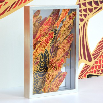 絲網框架 Carp is Dragon in Heaven