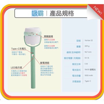 吸霸 手持吸蟲棒【 充電款 - 基本版 / 豪華1版 】 蚊蟲剋星 吸蚊器 捕蚊拍 捕蚊燈 果蠅 小蒼蠅 小蜘蛛 小蟑螂