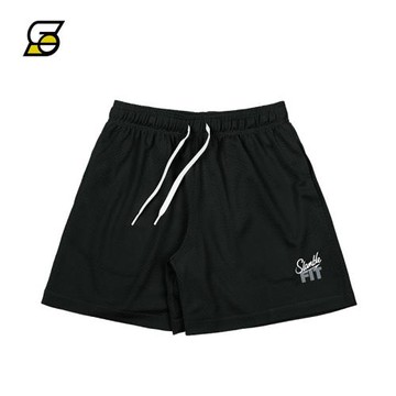 SLAMBLE四季新款FIT休閑運動速干透氣網眼籃球訓練四分短褲男