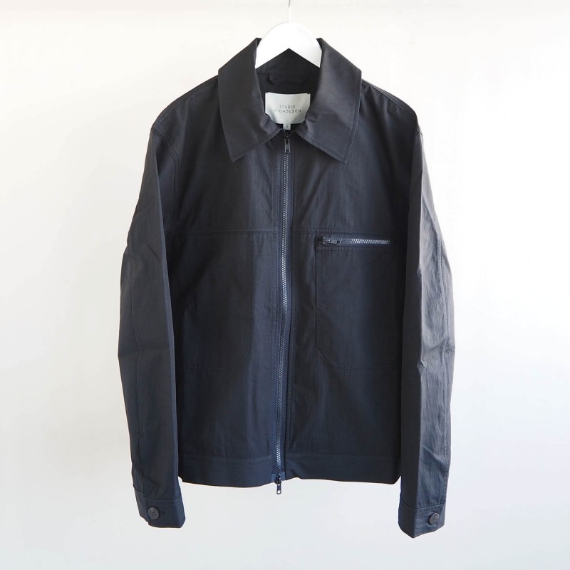 STUDIO NICHOLSON スタジオニコルソン MENS メンズ SHEARS SPORTY COTTON PATCH POCKET  JACKET パッチポケットジャケット COAL コール（S） | LINEショッピング