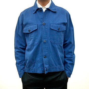 企業版 工作外套 工作服 作業服 藍染 古著 布料硬挺 古著 二手
