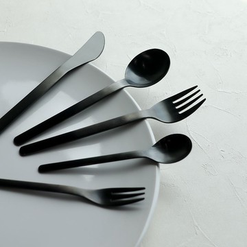 日本【SALUS 佐藤金屬】機內用餐具(黑)