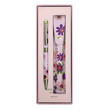 KATE SPADE觸控原子筆 觸控筆頭 書寫流暢 精美花卉圖案  落英繽紛