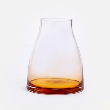 丹麥Ro Collection玻璃漸層花瓶18cm 茶