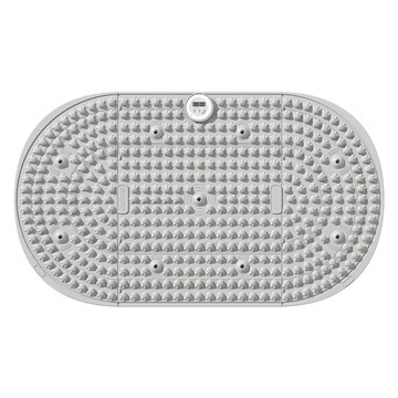 【心靈捕手嚴選】加寬加長計時款超慢跑墊 磁石指壓墊(親子同樂指壓板 按摩腳踏墊 足底按摩)時尚灰