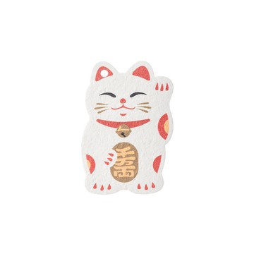 【日本霜山】可愛造型木漿棉去汙清潔海綿刷-3入-多款可選-招財貓