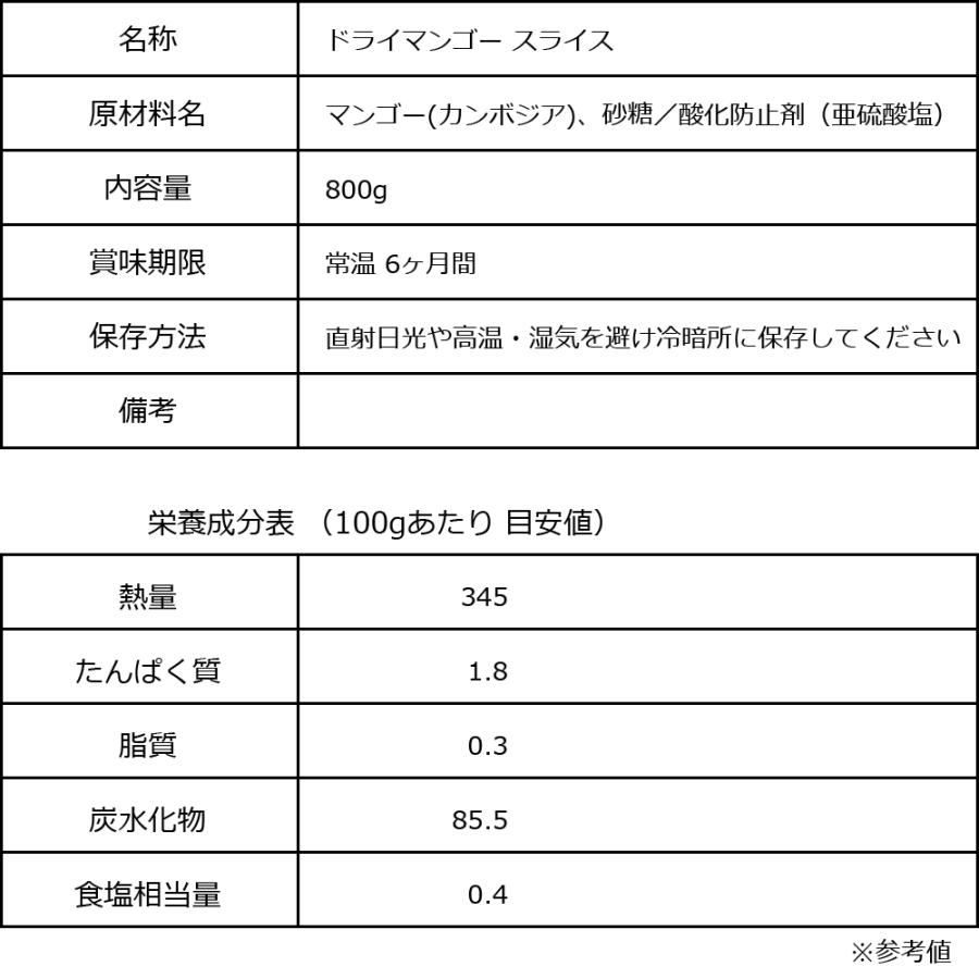 ドライ マンゴー 800g×1袋 カンボジア産 セール ナッツ スイーツ ドライマンゴー メール便限定 送料無料 砂糖使用