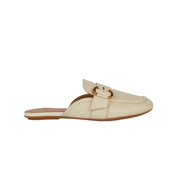 【GEOX】女鞋 懶人鞋 RESPIRA™ 皮革金屬扣樂福穆勒鞋 2色