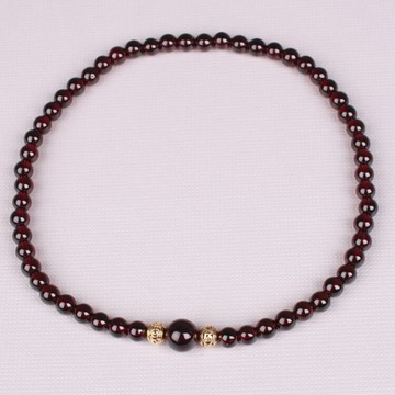 6mm   提珠型特級石榴石念珠