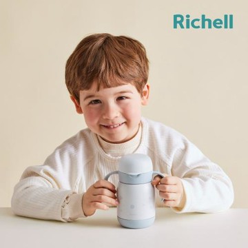 【Richell 利其爾】TLI 四代 不鏽鋼吸管保溫杯 300ML - 方圓世界 (7個月以上適用)