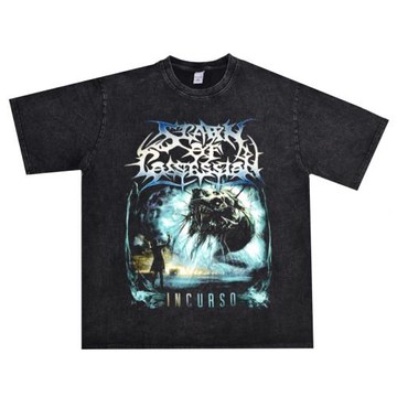 數碼直噴技術死亡金屬搖滾Spawn of Possession樂隊印花短袖T恤男