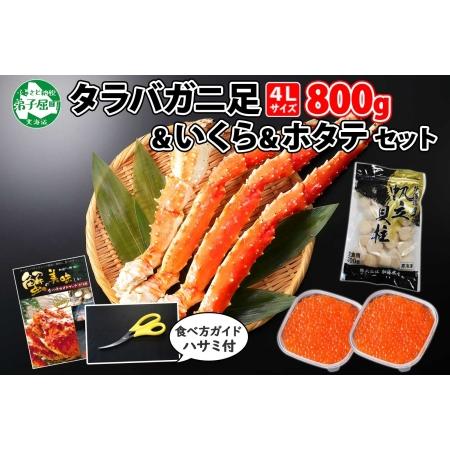 ふるさと納税 2113. カニ 蟹 タラバガニ足 800g 4L いくら醤油漬け 80g ホタテ貝柱 300g かに肉 カニ タラバ蟹 たらば蟹 タラバガニ 脚 たらば.. 北海道弟子屈町