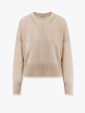 Paper yarn and mohair sweater with lurex effect - BRUNELLO CUCINELLI - gender_Woman