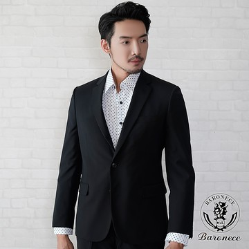 【BARONECE】經典紳士簡約合身西裝_黑(521332-11)