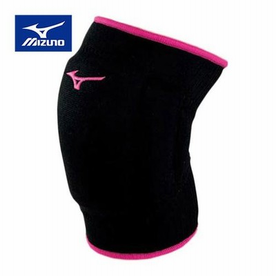 ミズノ MIZUNO 膝サポーター 1個入り V2MY8024 97 ブラック×ベリーピンク レディース バレーボール ひざ 保護 部活 トレーニング スポーツ サポーター