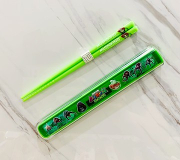 【震撼精品百貨】甲蟲王者 The King Of Beetles~甲蟲攜帶型筷子附盒-綠*06201