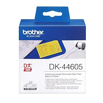 BROTHER 62mm DK-44605 耐用型紙質 黃底黑字 原廠 連續 標籤帶【APP賺6%點數 領券最高折500】