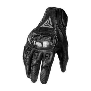 摩托車騎行真皮防摔手套  S  黑色