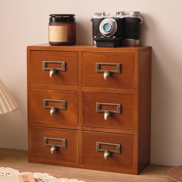 抽屜式大號木質家用臥室桌面多層膠帶手帳收納盒日式辦公桌收納柜