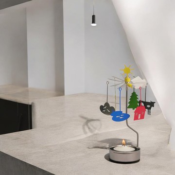 太陽與雲朵旋轉燭座(附蠟燭)