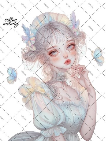 original sticker no.1913 人物貼紙 原創貼紙 原創人物貼紙 裝飾貼紙 cotton melody