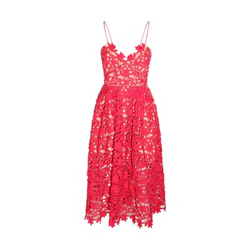 Self-portrait - Pink Azalea Long Dress