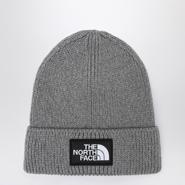 Grey beanie with logo patch