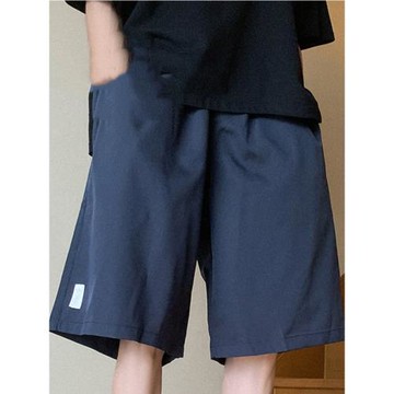 夏季冰絲短褲男跑步速干運動褲直筒寬松休閑五分褲男士中褲大褲衩