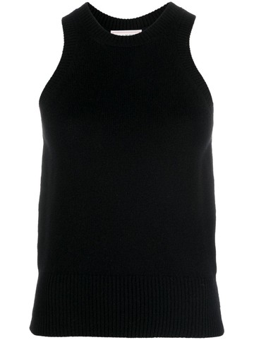 Alexander McQueen - sleeveless knit top - women - Wool/Cashmere - L - Black