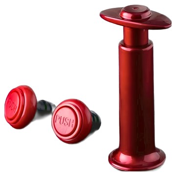 KAI 貝印 House 真空抽氣瓶塞組 酒瓶專用  酒紅色  1組