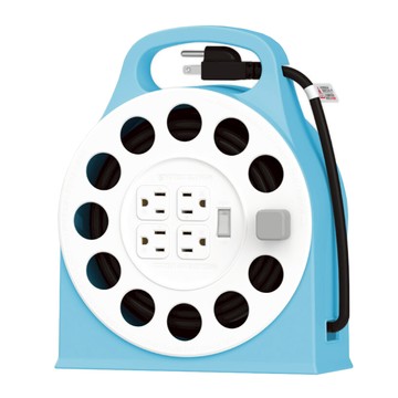 CENTENARY 成電牌 多用途輪座式延長線 CT-7142 25尺/7.5m 4座接地型  碧藍色  1個