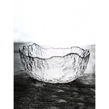 日式創意不規則大號玻璃冰川大碗蔬菜水果盤沙拉碗湯碗甜品碗茶洗