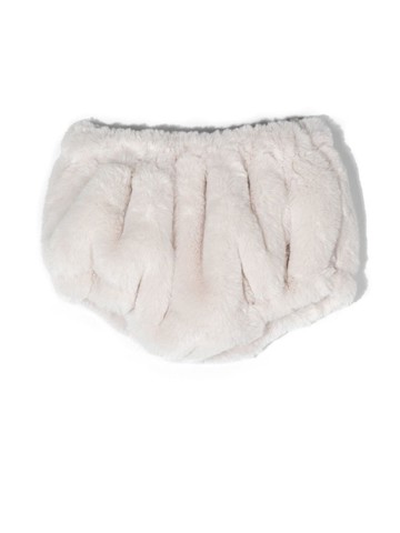 La Stupenderia - faux-fur design bloomers - kids - Polyester/Cotton - 6 mth - Neutrals