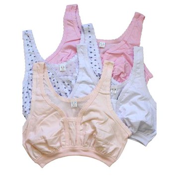 夏季薄款中老年女吊帶半截背心女全棉無鋼圈胸罩奶奶背心老年文胸