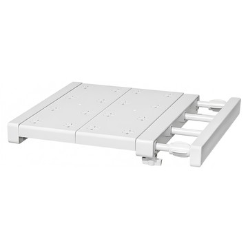 SIANG SI 可伸縮隔板 48~80 x 24cm 簡易款 衣櫃收納分層架  白色  1個