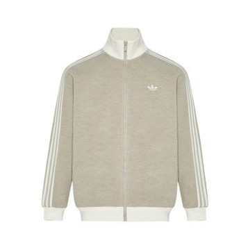 Adidas Classic Tt U 男款 女款 燕麥灰色 三葉草 寬鬆 立領 拉鍊 外套 KZ0511