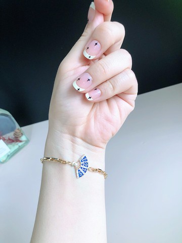 原創藍色小扇子手鏈