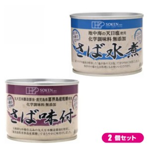 鯖 水煮 缶 創健社 さば缶 選べる２個セット 全２種