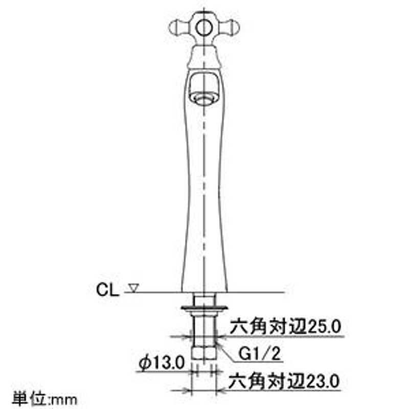 カクダイ 立水栓 鳥 洗面用 トール型 単水栓タイプ 呼び径13 取付穴径