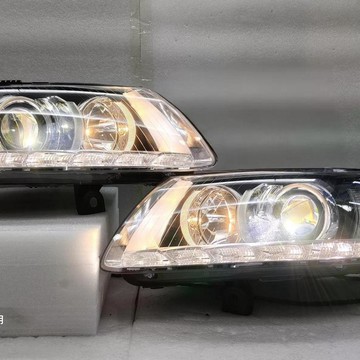 (質量保固）09-11款奧迪A6 C6 LED大燈原廠原裝前大燈總成頭燈