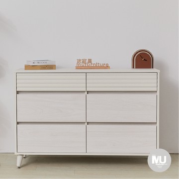 【沐家具Mufurniture】Hyacinth 白榆木4尺六斗櫃/臥室/收納