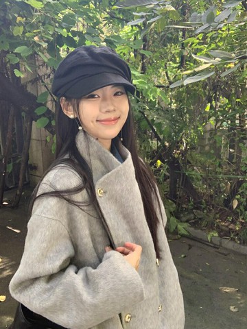 灰色呢子大衣女2024新款秋冬高級感毛呢外套韓系小個子冬天中長款【淘夢屋】