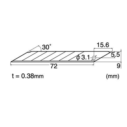 エヌティー(NT) カッター 替刃 A型 BAD-21P BAD-21P 10入 グレー 本体サイズ:9x72x0mm38mm 40