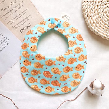 【西霏夢栗 。紅豆鯛魚燒】蛋型款。雙面純棉。手作圍兜