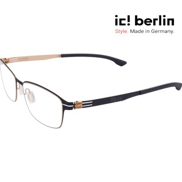 【ic! berlin】Ling Marine Blue Rose Gold 德國薄鋼眼鏡 公司貨