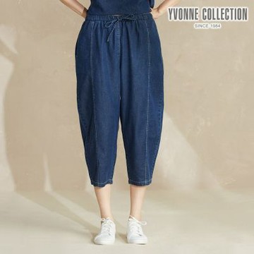 YVONNE 以旺傢飾 天絲棉牛仔七分褲-藍（M/L）