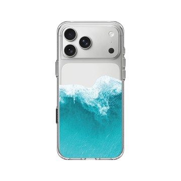 iPhone 17 Pro Max Clear Case（相機按鈕） 透明 - Ocean Collection: Let's Sea 海洋系列：一路向海 - 浪來了