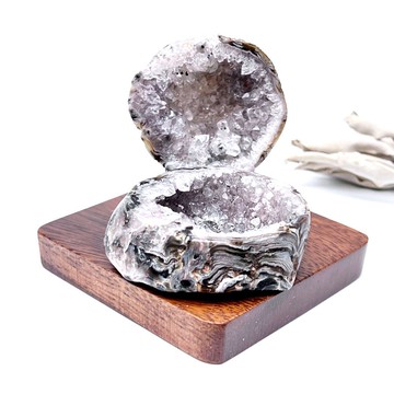 霧晞。共生礦 風水擺件 療癒 招財 l 纏絲瑪瑙盆 聚寶盆 全拋 l