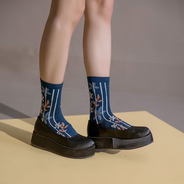 【恐龍與花】機能設計襪(女款)